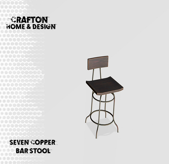 Second Life Marketplace [Crafton] Seven [PG] Bento Copper Bar Stool